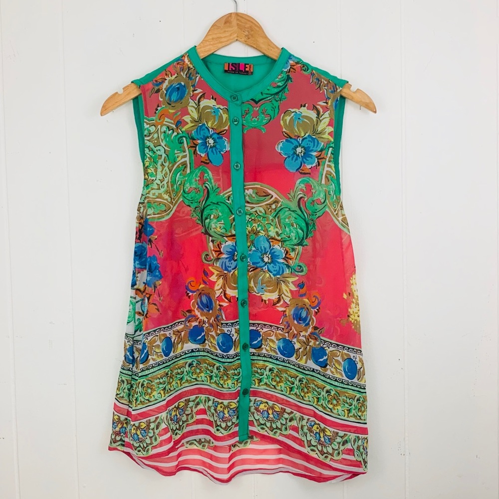 ISLE | Sheer Button up Blouse
